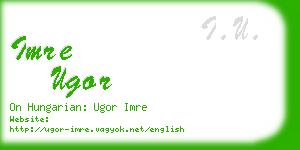 imre ugor business card